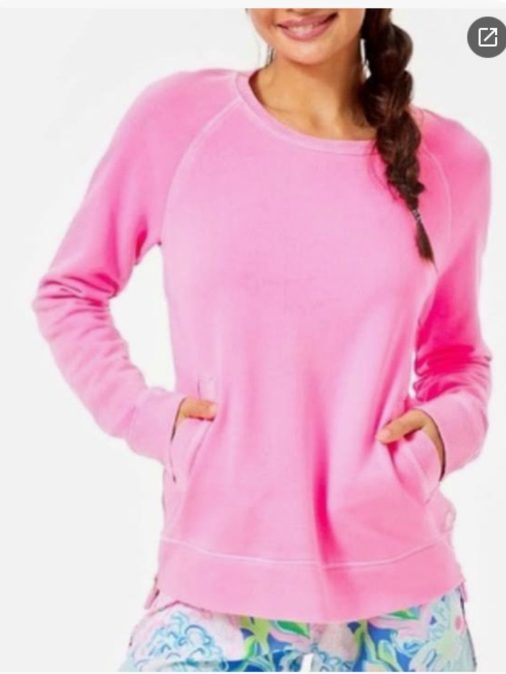 NWT Lilly Pulitzer Beach Comber Pink Pullover XXL